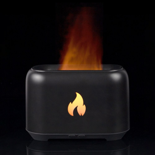 Увлажнитель-ароматизатор Fire Flick с имитацией пламени, черный в Самаре